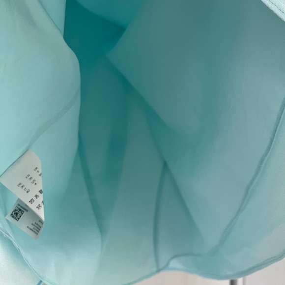 BOSS Hugo Boss Dubali V-Neck Sleeveless Fit & Flare Dress Light Blue Sz 4 - Picture 6 of 9